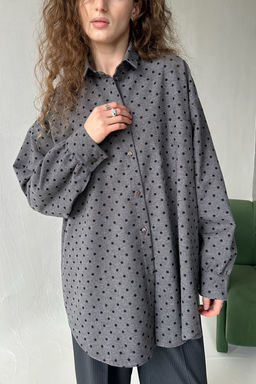 Рубашка женская HUG077/12/Серый, черный