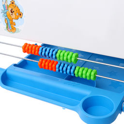 Мольберт детский двусторонний «Доска знаний», регулируется по высоте, учебные принадлежности, голубой