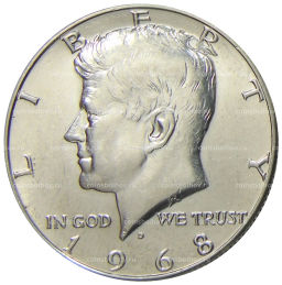 1/2 доллара (50 центов) 1968 года D США
