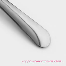 Цена за 12 шт. Вилка столовая Доляна Нордик, длина 17.4 см, толщина 1.2 мм, нержавеющая сталь, серебристая  фото 2