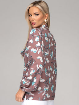 Блузка Бант (ежевика) - Эльза фото 6