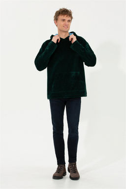 U. S. Polo Assn Мужская зеленая комфортная толстовка с капюшоном - U.s. polo assn фото 10