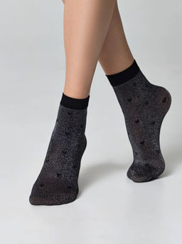 Цена за 2 пары. Носки фантазийные CONTE FANTASY Сияющие носки с объемными рисунками Hearts