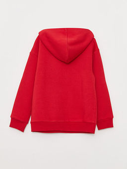 Kap??onlu Bask?l? Uzun Kollu K?z ?ocuk Sweatshirt - Waikiki фото 2