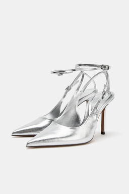ZAPATO DESTALONADO EFECTO METALIZADO / Plata - Zara фото 4