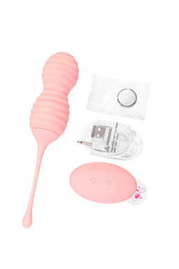 Вибропульсатор с беспроводным пультом управления Eromantica ZEFYR, силикон, розовый, 17,3 см  фото 5