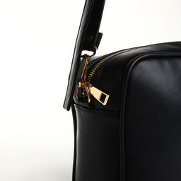 Сумка женская на молнии TEXTURA 22×8×17 см, чёрная