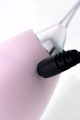 Виброяйцо и вибронасадка на палец JOS VITA, силикон, пудровые, 8,5 и 8 см