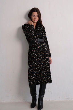 Платье-рубашка с английским воротником принт - Martichelli фото 237