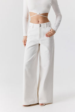 CONCEPT CLUB / Брюки джинсовые жен. Sheffy_wide крем  фото 2