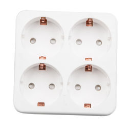 S-GES4-16S WHITE Разветвитель сетевой, с/з. 4 гнезда. 16А, 3500Вт. Белый. ТМ Uniel