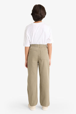 %100 Pamuk Beli Lastikli Gabardin Pantolon Erkek _ocuk - Defacto фото 6