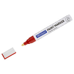 Маркер-краска лаковый OfficeSpace, красный 1-4мм (PM_51076) на нитрооснове