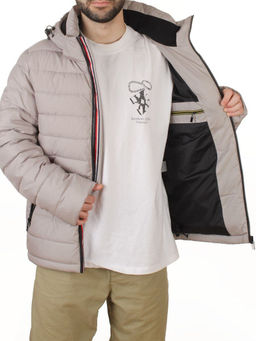 D6243 GRAY/BEIGE Куртка мужская зимняя (200 гр. холлофайбер)