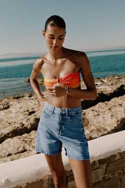 SHORTS Z1975 MOM FIT / Azul medio - Zara фото 2