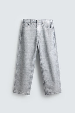 WAXED FINISH BAGGY FIT JEANS - Zara фото 7