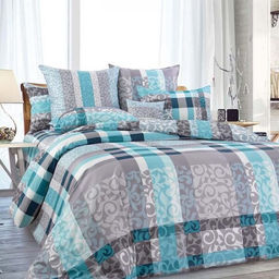 Комплект постельного белья перкаль БРУНО, голубой с 1 наволочкой 50х70