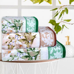 "Япония-2012" Полотенце махровое 70х140см, плотность 300гр/м2, 100% хлопок, "Ландыш", бежевый, Bolangde (Китай)