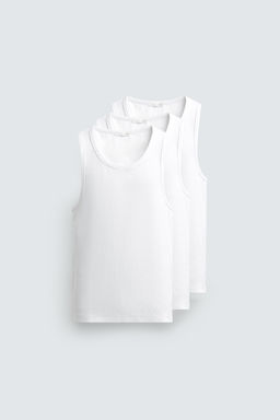 PACK 3 CAMISETA TANK B?SICA / Blanco