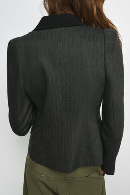ZW COLLECTION COMBINED HERRINGBONE BLAZER - Zara фото 10
