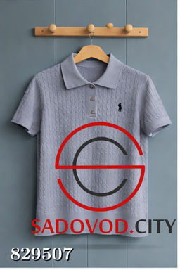 Женская футболка-поло однотонная