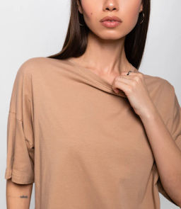 Футболка #ОБШ1420, бежевый