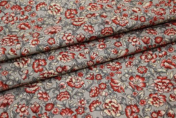 Импорт. хлопок Диантус цв.кофейно-серый, ш.1.5м, хлопок-100%, 100гр/м.кв - Купава фото 5