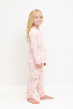Crockid _ К 1561/бежево-розовый,большие единороги пижама дет  фото 4