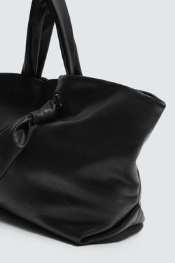 BOLSO SHOPPER PIEL / Negro - Zara фото 9