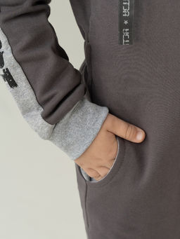 Комбинезон детский с капюшоном серый актив спорт