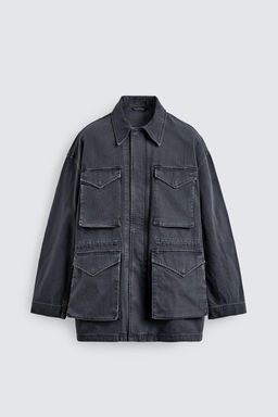 PARKA ESTRUCTURA ALGOD?N LAVADO / ?ndigo claro - Zara фото 8