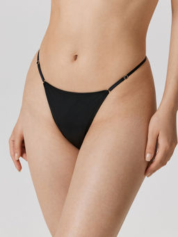 Infinity / Трусы стринг в наборе с поясом для чулок Jemmy черный - Infinity Lingerie фото 4