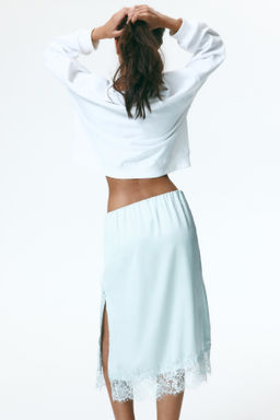 Falda con bajo de encaje - H&m фото 5
