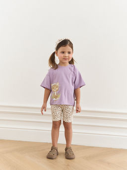 Футболка оверсайз Лаванда с принтом 0+