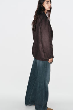 FAUX SUEDE BLAZER - Zara фото 3