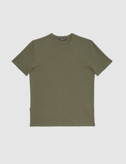 Haki Regular Fit Bisiklet Yaka Ti__rt