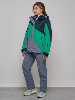 Горнолыжный костюм женский большого размера зимний черного цвета 02308Ch - Mtforce фото 3