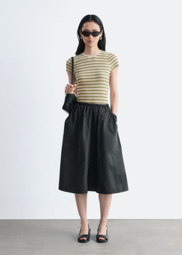 Falda midi de sarga fruncida - H&m фото 2