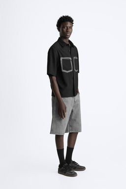 SHIRT WITH CONTRAST POCKETS - Zara фото 5