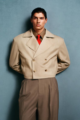PANTAL?N PLIEGUES TRAJE WILLY CHAVARRIA X ZARA / Tostado  фото 8