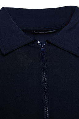 Lacivert Fermuar Yaka Detayl? C?tc?tl? Esnek Orme Body TWOAW24BD00005