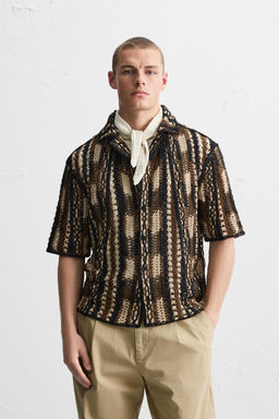 GEOMETRIC CROCHET SHIRT - Zara фото 2