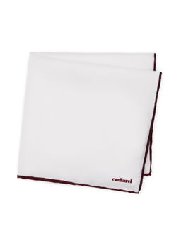 Бордово-красный базовый шелковый платок - Cacharel фото 2