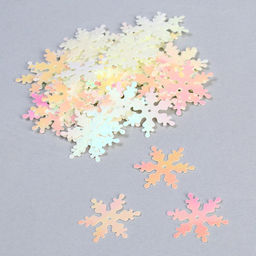 Цена за 2 шт. Пайетки «Голография» 20 г, цвет белый перламутр, 25 мм