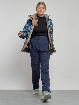 Горнолыжная куртка женская зимняя темно-синего цвета 3320TS - Mtforce фото 9