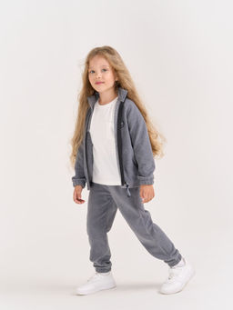 Джоггеры Графит из фактурного флиса - Bungly фото 4