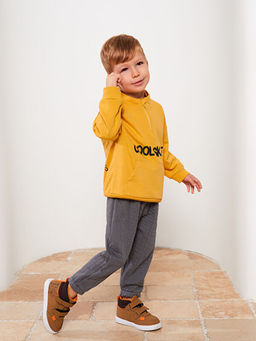 Dik Yaka Bask?l? Erkek Bebek Sweatshirt ve Pantolon 2li Tak?m - Waikiki фото 2