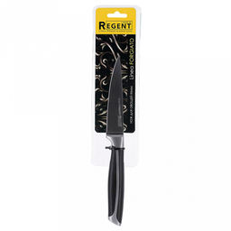 Нож для овощей Linea FORGIATO 9см из нержавеющей стали, ширина 6см, длина 20см, толщина лезвия 2,5мм, кованная ручка с АБС пластиком, ПВХ чехол-подвес, Regent (Китай) - Домашняя мода фото 2