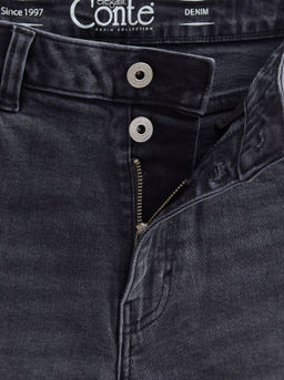 CONTE CON-664 Джинсы mom с эффектом потертости и застежкой на две пуговицы black - Conte elegant фото 14