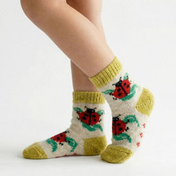 Аксессуар Носки вязаные дет арт.7410024-78-дет БОЖЬЯ КОРОВКА